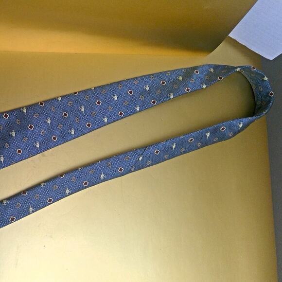 VTG Austico Necktie Blue Australian-Made Aboriginal Kangaroos Polyester - Picture 2 of 6